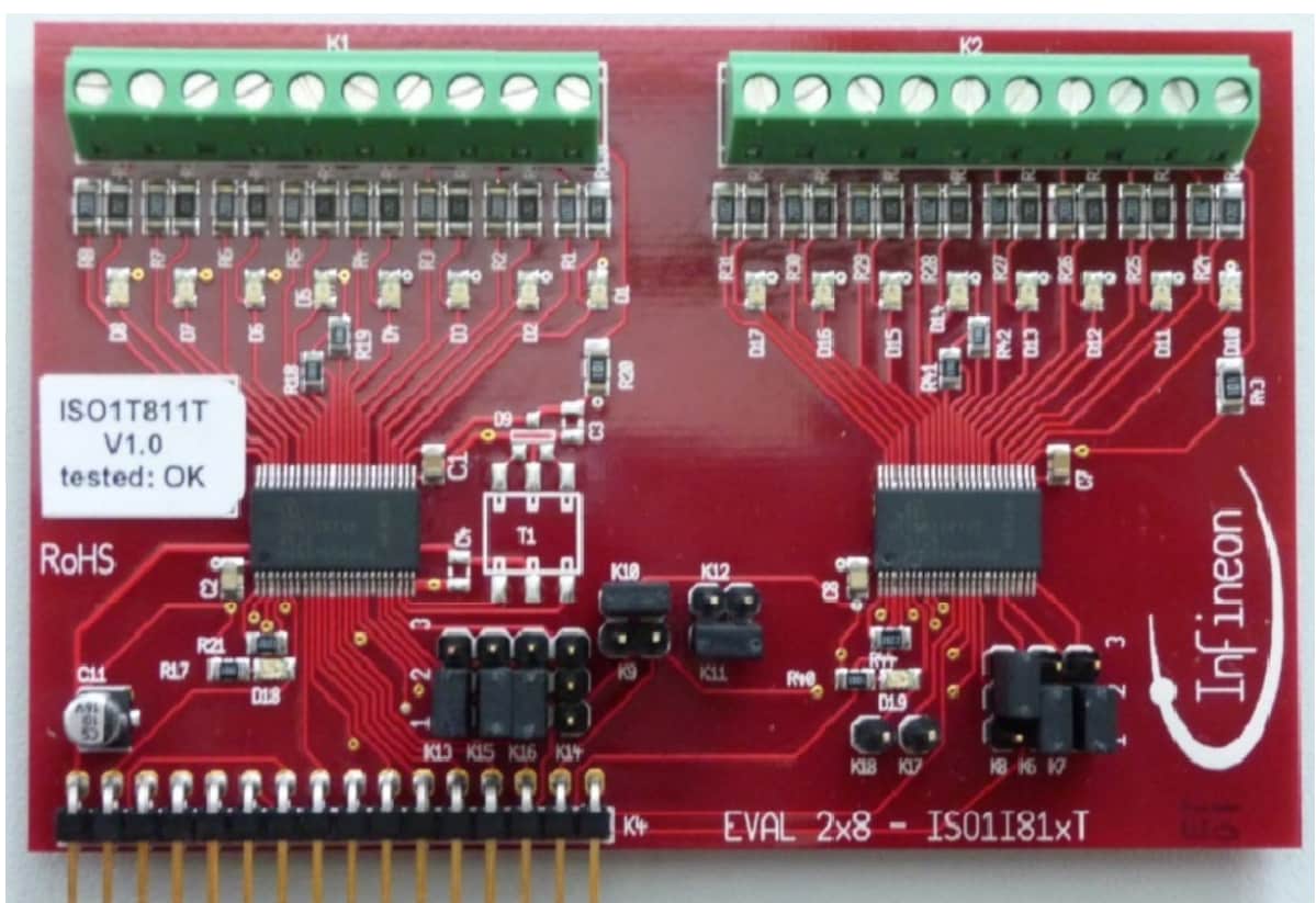 Infineon Technologies AN-EVAL 2x8-ISO1I811T ISOFACE™评估板